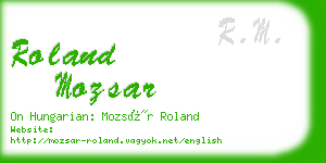 roland mozsar business card